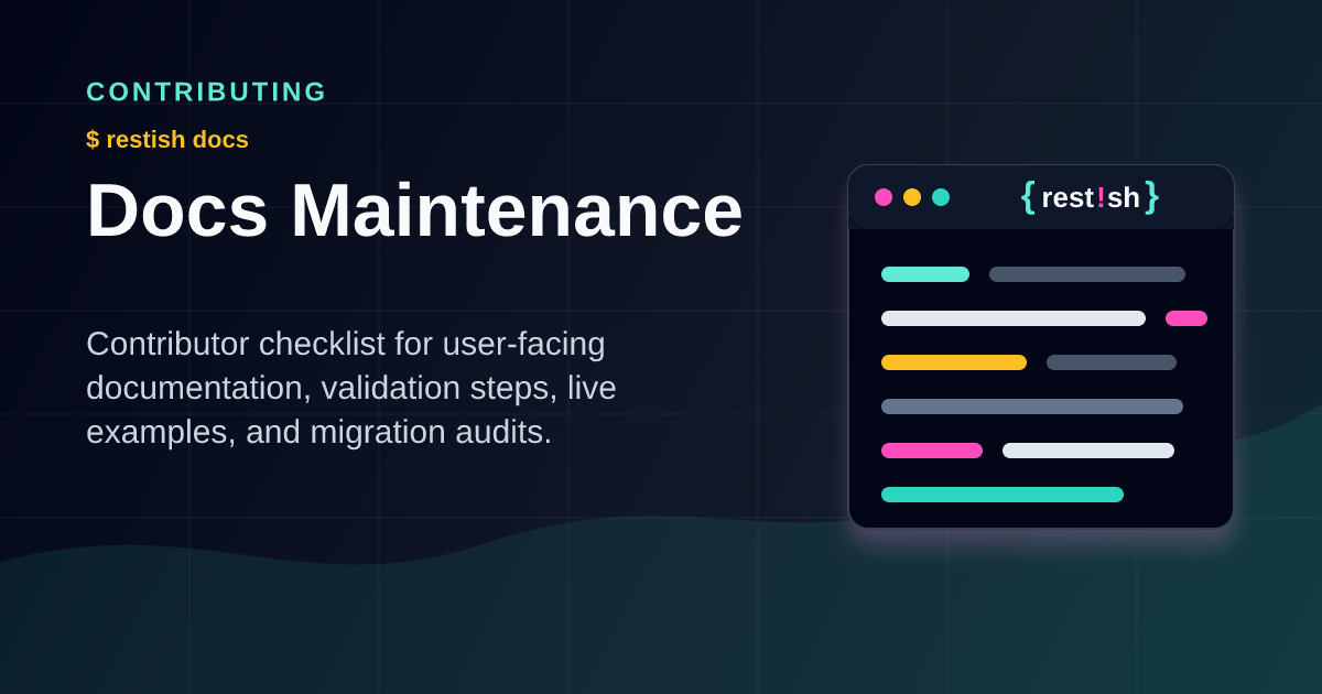 Docs Maintenance | Restish